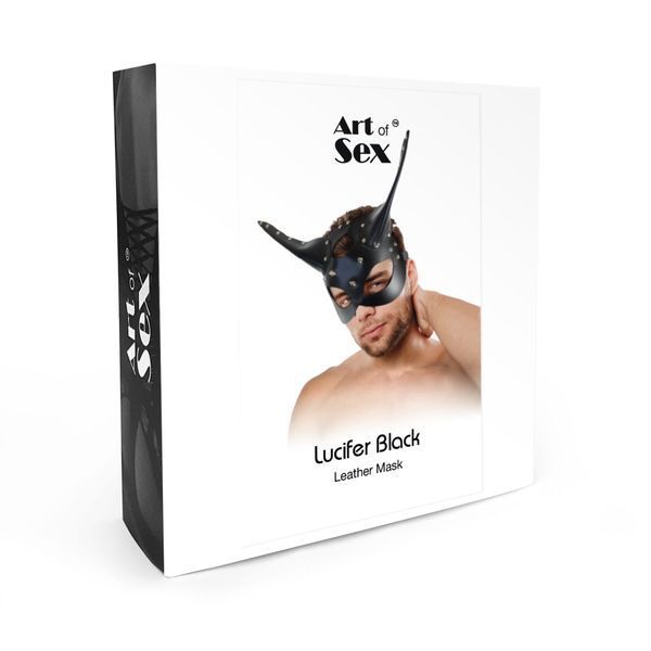 Шкіряна маска Art of Sex - Lucifer Black SX0669