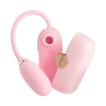 Вакуумний кліторальний стимулятор Otouch Louis Vibrate Pink з віброяйцем, у кейсі SO9401