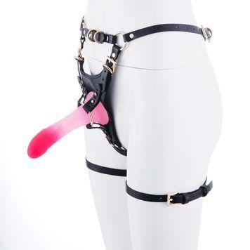 Страпон LOCKINK SEVANDA Queen Sheba Strapon Pink Dildo, регульовані кріплення, силіконовий дилдо SX0875