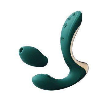 Вибратор-пульсатор с вакуумной насадкой Zalo &ndash; Talis G-Spot PulseWave Vibrator Turquoise Green SX0711