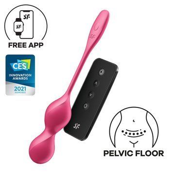 Вагінальні смарт-кульки з вібрацією Satisfyer Love Birds 2 Connect App Red, 86 г, пульт ДК SX0571