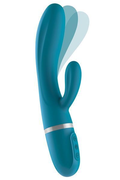 Вибратор-кролик Liebe Bend It Plus Ocean Blue, гибкий, 2 мотора, 10 режимов SX1587