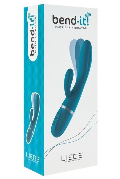 Вибратор-кролик Liebe Bend It Plus Ocean Blue, гибкий, 2 мотора, 10 режимов SX1587