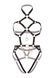 Портупея-тедди из экокожи Leg Avenue Heart ring harness teddy M, Black, подвеска-сердечко, цепи SO8564 фото 5