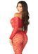 Комплект кружевной топ и леггинсы Leg Avenue Off The Shoulder Top and Footless Tights One Size, Red SX1749 фото 4