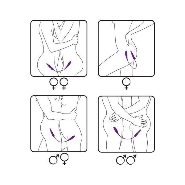 Вибратор двусторонний Adrien Lastic AD-2X с пультом LRS AD108735