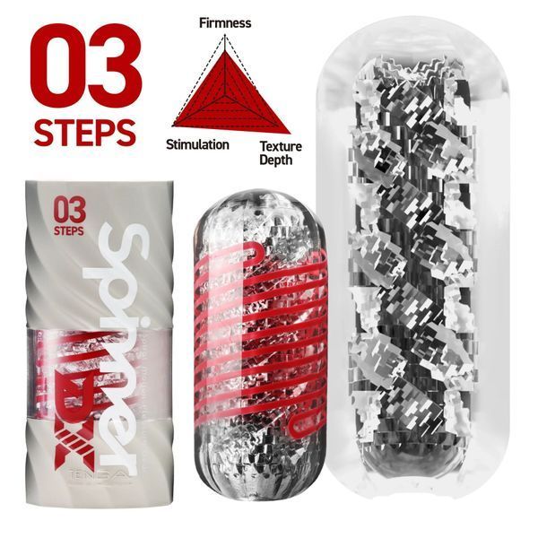 Мастурбатор Tenga Spinner DX 03 Steps, з пружною стимулювальною спіраллю всередині, потужний вплив SX2735
