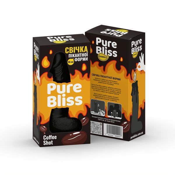 Ароматна свічка пікантної форми Pure Bliss Black Coffee Shot (Кава) 15 см SX3031