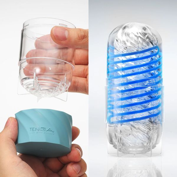 Мастурбатор Tenga Spinner DX 03 Steps, з пружною стимулювальною спіраллю всередині, потужний вплив SX2735