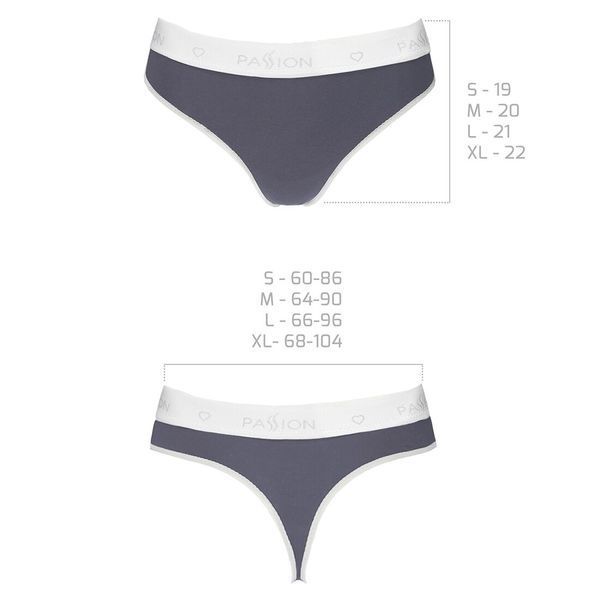 Спортивні трусики-стрінги Passion PS007 PANTIES dark grey, L SO4247