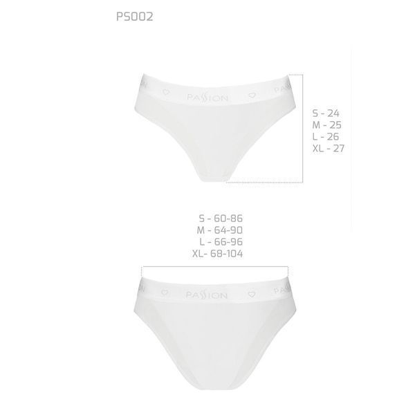 Трусики с прозрачной вставкой Passion PS002 PANTIES S, white SO4197