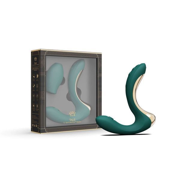 Вибратор-пульсатор с вакуумной насадкой Zalo &ndash; Talis G-Spot PulseWave Vibrator Turquoise Green SX0711
