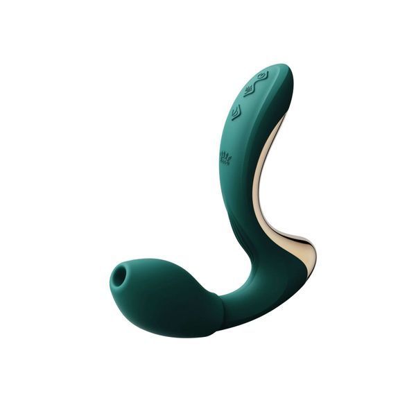 Вибратор-пульсатор с вакуумной насадкой Zalo &ndash; Talis G-Spot PulseWave Vibrator Turquoise Green SX0711