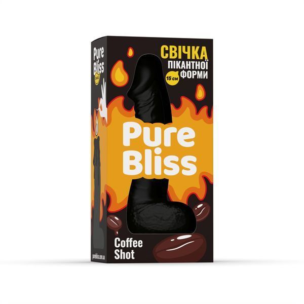 Ароматна свічка пікантної форми Pure Bliss Black Coffee Shot (Кава) 15 см SX3031