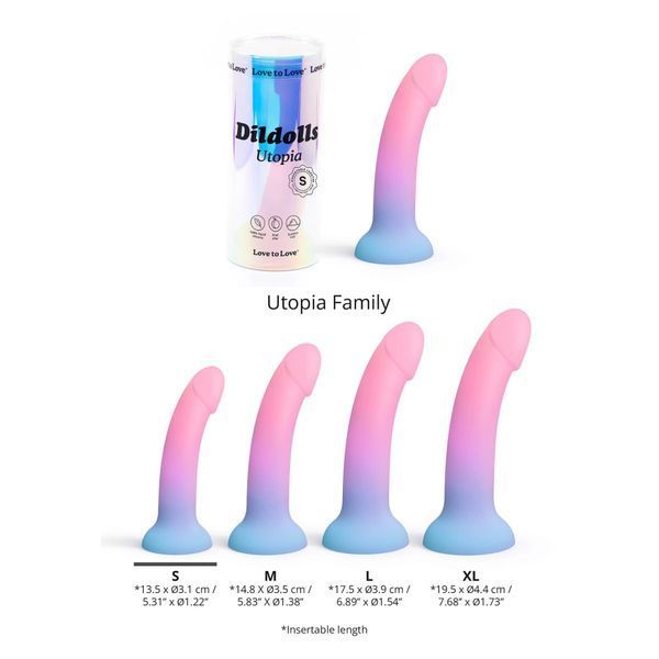 Дилдо с цветным градиентом Love To Love DILDOLLS - UTOPIA S ультрамягкий SX2848