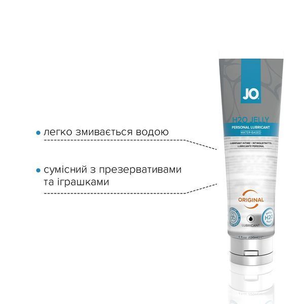 Густий лубрикант на водній основі JO H2O JELLY &mdash; ORIGINAL (120 мл), без парабенів та гліколю SO1453