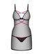 Пеньюар Obsessive Novenes chemise & thong, XL/2XL, облегающий, прозрачный, со стрепами, стринги в ко SX0621 фото 4