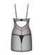 Пеньюар Obsessive Novenes chemise & thong, XL/2XL, облегающий, прозрачный, со стрепами, стринги в ко SX0621 фото 5