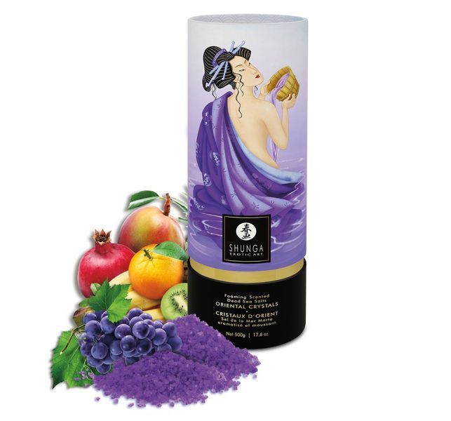 Пінлива сіль для ванни Shunga Dead Sea salt Oriental Crystals &mdash; Exotic Fruits (500 г) SO6895