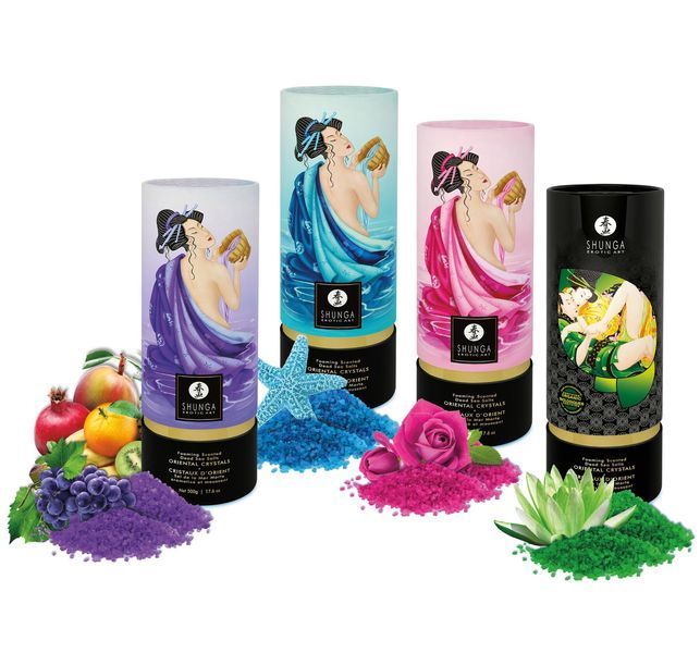 Пінлива сіль для ванни Shunga Dead Sea salt Oriental Crystals &mdash; Exotic Fruits (500 г) SO6895