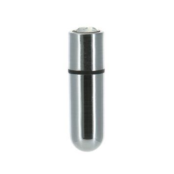 Вибропуля PowerBullet First-Class Bullet 2.5&Prime; with Key Chain Pouch, Silver, 9 режимов вибрации SO6848
