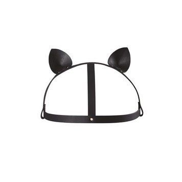 Маска кошечки Bijoux Indiscrets MAZE - Cat Ears Headpiece Black, экокожа SO2684