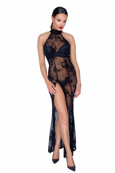Длинное сетчатое платье Noir Handmade F239 Long tulle dress, L SX0135