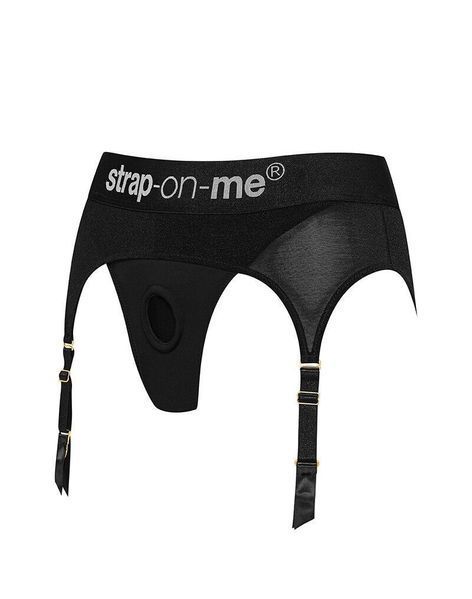 Трусики для страпона з підв&rsquo;язками для панчіх Strap-On-Me REBEL HARNESS - XS SX2282