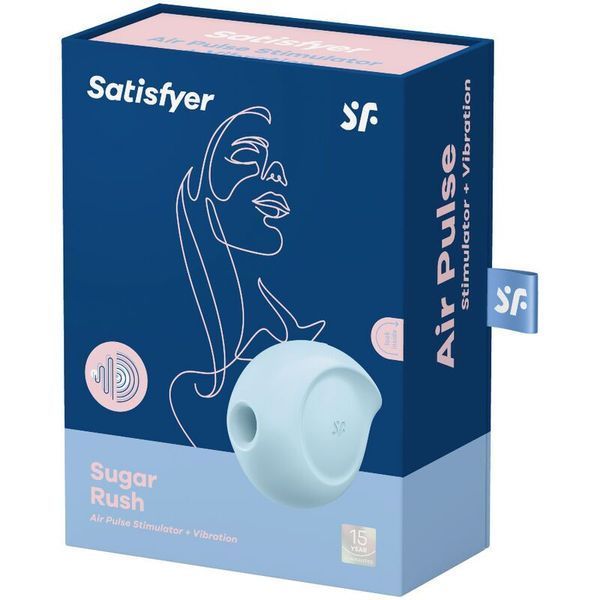 Вакуумний кліторальний стимулятор із вібрацією Satisfyer Sugar Rush Blue SO6072