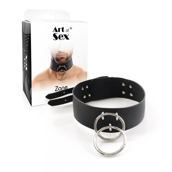 Мужской чокер из натуральной кожи Art of Sex - Zane Collar SO9980