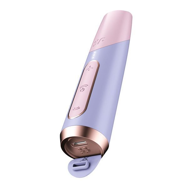 Вакуумный стимулятор Satisfyer Bold Kiss Violet, магнитная технология 3D Air Pulse, 30 режимов работы SX2165