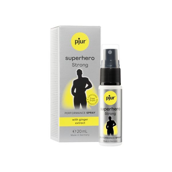 Спрей-пролонгатор pjur Superhero Strong Spray 20 ml, з екстрактом імбиру, без анестетиків PJ12920