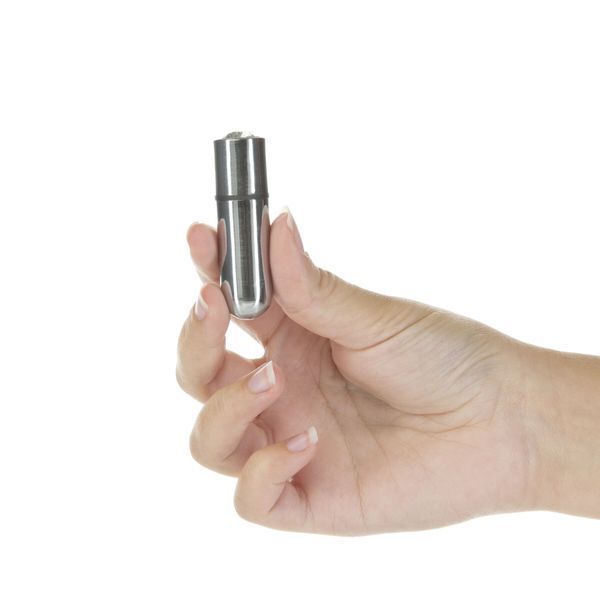 Вибропуля PowerBullet First-Class Bullet 2.5&Prime; with Key Chain Pouch, Silver, 9 режимов вибрации SO6848
