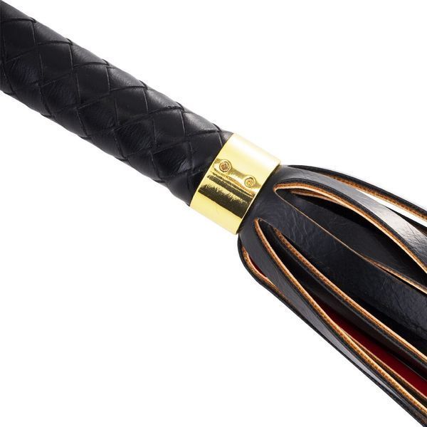 Флогер LOCKINK SEVANDA Red & Black Braided Tail Flogger, червоно-чорний, хвости з вузликами SX0876