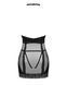 Полупрозрачная сорочка с открытой грудью Obsessive Lacrisia chemise XS/S, черная, с чокером SO7286 фото 6
