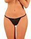 Прозрачные стринги с кружевом Obsessive Celia Noir thong XL/2XL SO7870 фото 3