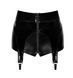 Шортики Noir Handmade F325 Glam, XXL, black, вініл, висока талія, кріплення для панчіх, з доступом SX0385 фото 6