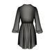 Пеньюар Passion AMBERLY PEIGNOIR 4XL/5XL, black, ажурные декольте и манжеты, широкие рукава SO7053 фото 4
