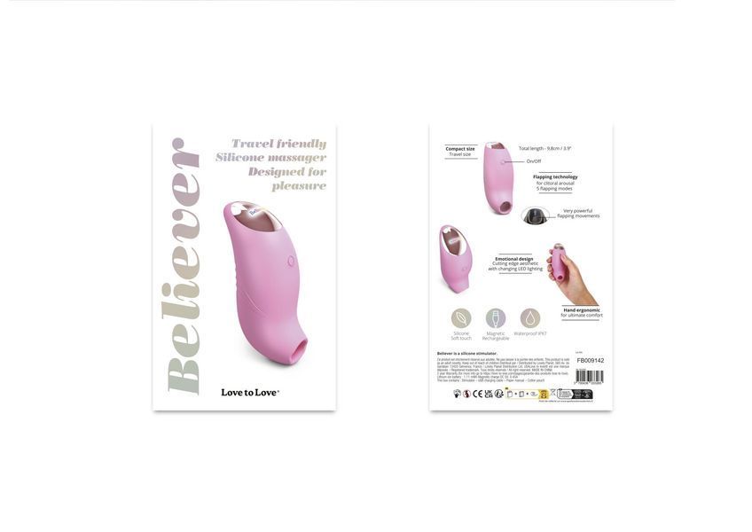 Вакуумний кліторальний стимулятор Love To Love BELIEVE R &ndash; PINK PASSION SO9619