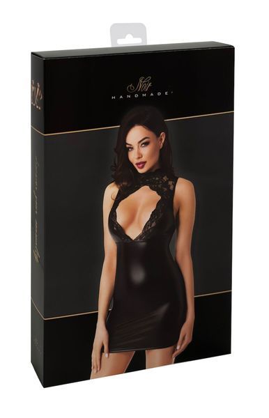 Сукня Noir Handmade F343 Powerwetlook and lace mini skirt - XL SX2074