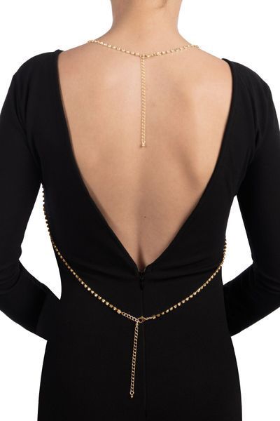 Золотистая цепочка для бюста Bijoux Pour Toi &ndash; Elena Gold со стразами SO5986