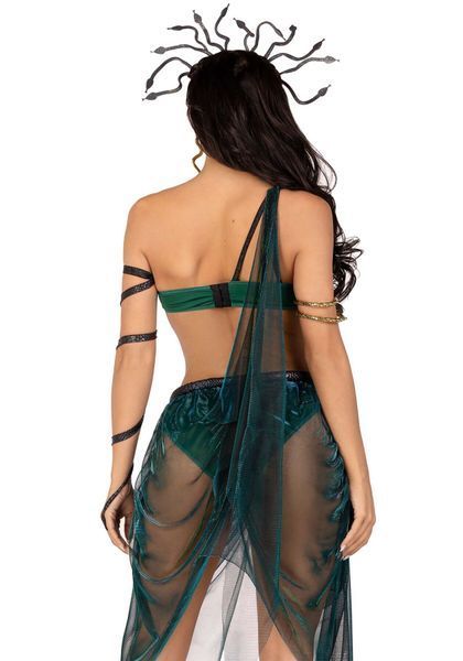 Эротический костюм Медузы Горгоны Leg Avenue Medusa Costume XS, топ, юбка, нарукавники, украшения SO9211