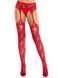 Колготки с доступом Leg Avenue Net Stockings with Attached Garter Belt One Size Red SX2751 фото 2