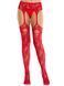 Колготки с доступом Leg Avenue Net Stockings with Attached Garter Belt One Size Red SX2751 фото 4