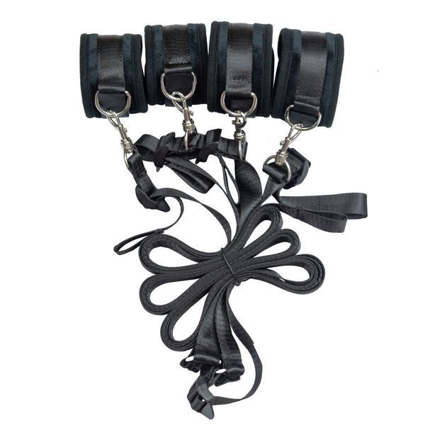 Система фиксации для кровати Punishment - 5-Piece Bed Restraint Kit &ndash; Black SX2229