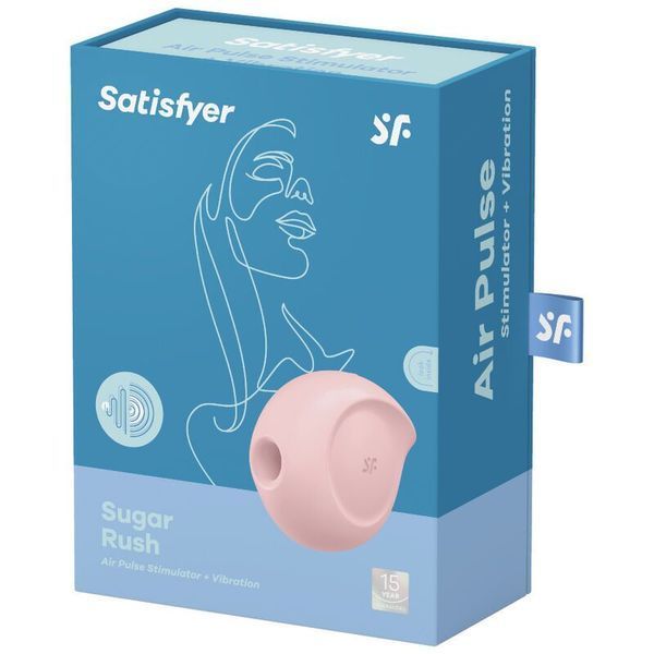 Вакуумний кліторальний стимулятор із вібрацією Satisfyer Sugar Rush Rose SO6073