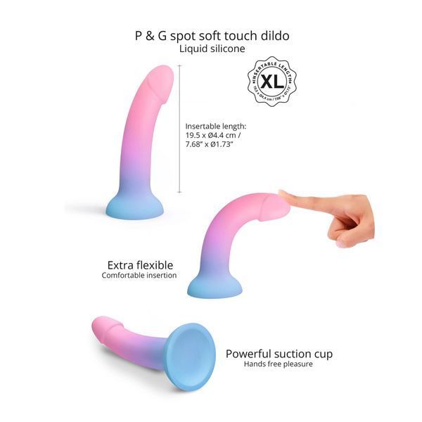 Дилдо с цветным градиентом Love To Love DILDOLLS - UTOPIA XL ультрамягкий SX2850