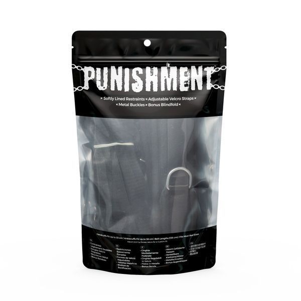 Система фиксации для кровати Punishment - 5-Piece Bed Restraint Kit &ndash; Black SX2229