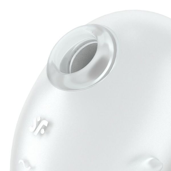 Вакуумний кліторальний стимулятор з вібрацією Satisfyer Cutie Ghost White SX0573