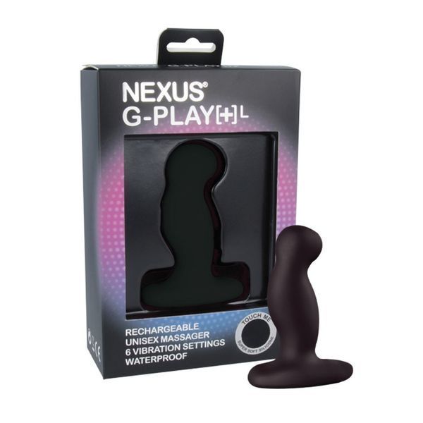 Вибромассажер простаты Nexus G-Play Plus L Black, макс диаметр 3,5 см, перезаряжаемый GPL001